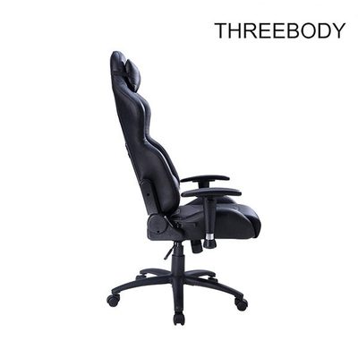 Leather Executive Racing Office Chair , Black Racing Style Office Chair