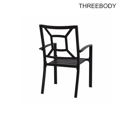 Patio Metal Arm Chairs Outdoor Garden Furniture Indoor Dining Chairs Set