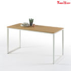 Белый современный стол офисной мебели, железный каркас прямоугольного современного деревянного стола крепкий