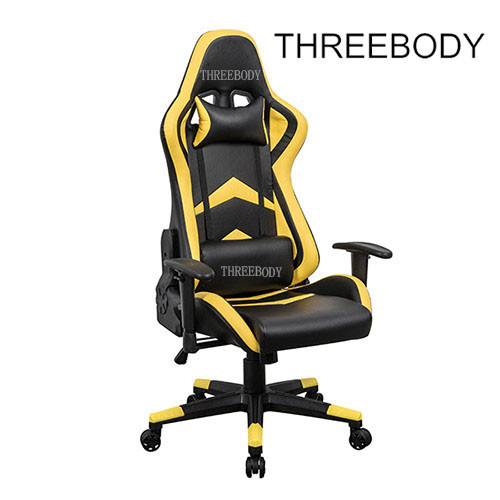 Player Seat Race Car Office Chair , Comfortable Bucket Seat Office Chair Black And Yellow