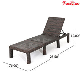 Кресла для отдыха патио полиэтилена плетеные на открытом воздухе без валика 76,60 * 25,50 * 12,00 дюйма