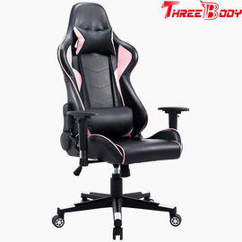 Высоко задний черный и розовый стул игры, шарнирные соединения 360 Пу кожи градусов стула офиса