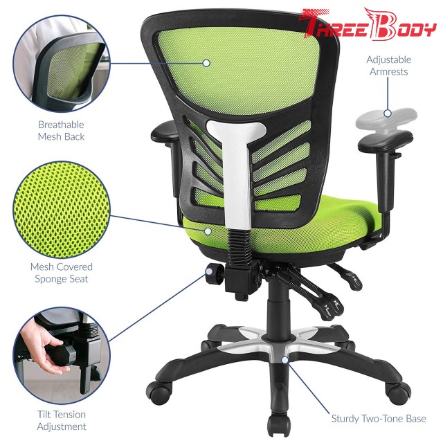 Зеленый эргономический стул офиса сетки, стул вспомогательного офиса сетки игры компьютера