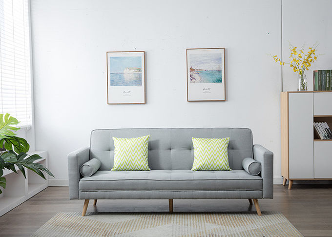 Свет - софа живущей комнаты ткани мешковины серой современной мебели спальни безрукая