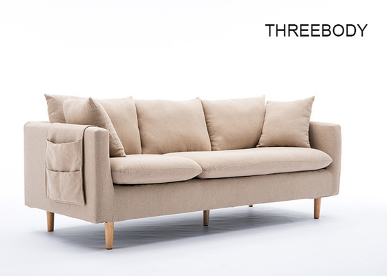 Light Skin Contemporary Bedroom Furniture Fabric Corner Sofa Set Three Seater