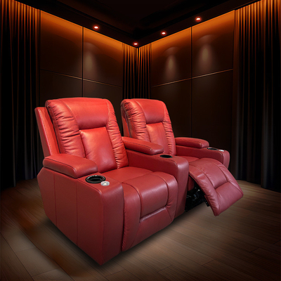 Pengchengda Private Villa Cabin Audio-Visual Room Movie Watching Electric Home Theater Leather Sofa Combination