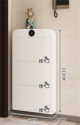 2024 New Disinfection Smart Sterilization Ultra-Thin 15cm wide Steel Shoe Storage Cabinet For Home Entrance, Aisle