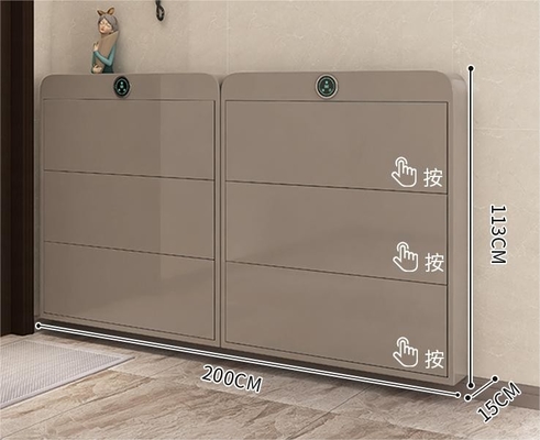 2024 New Disinfection Smart Sterilization Ultra-Thin 15cm wide Steel Shoe Storage Cabinet For Home Entrance, Aisle